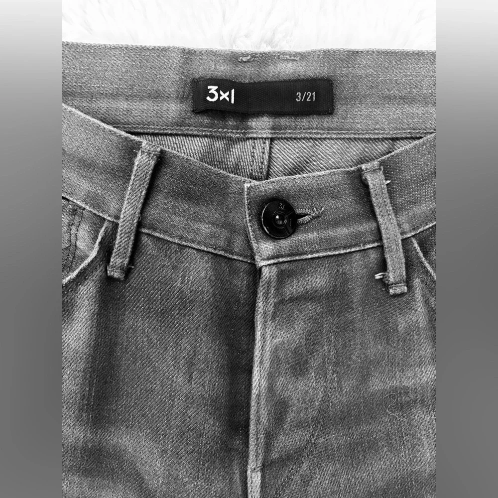 NWOT 3x1 NYC M5 Black Denim Selvedge Straight Fit Jeans Pants US 29